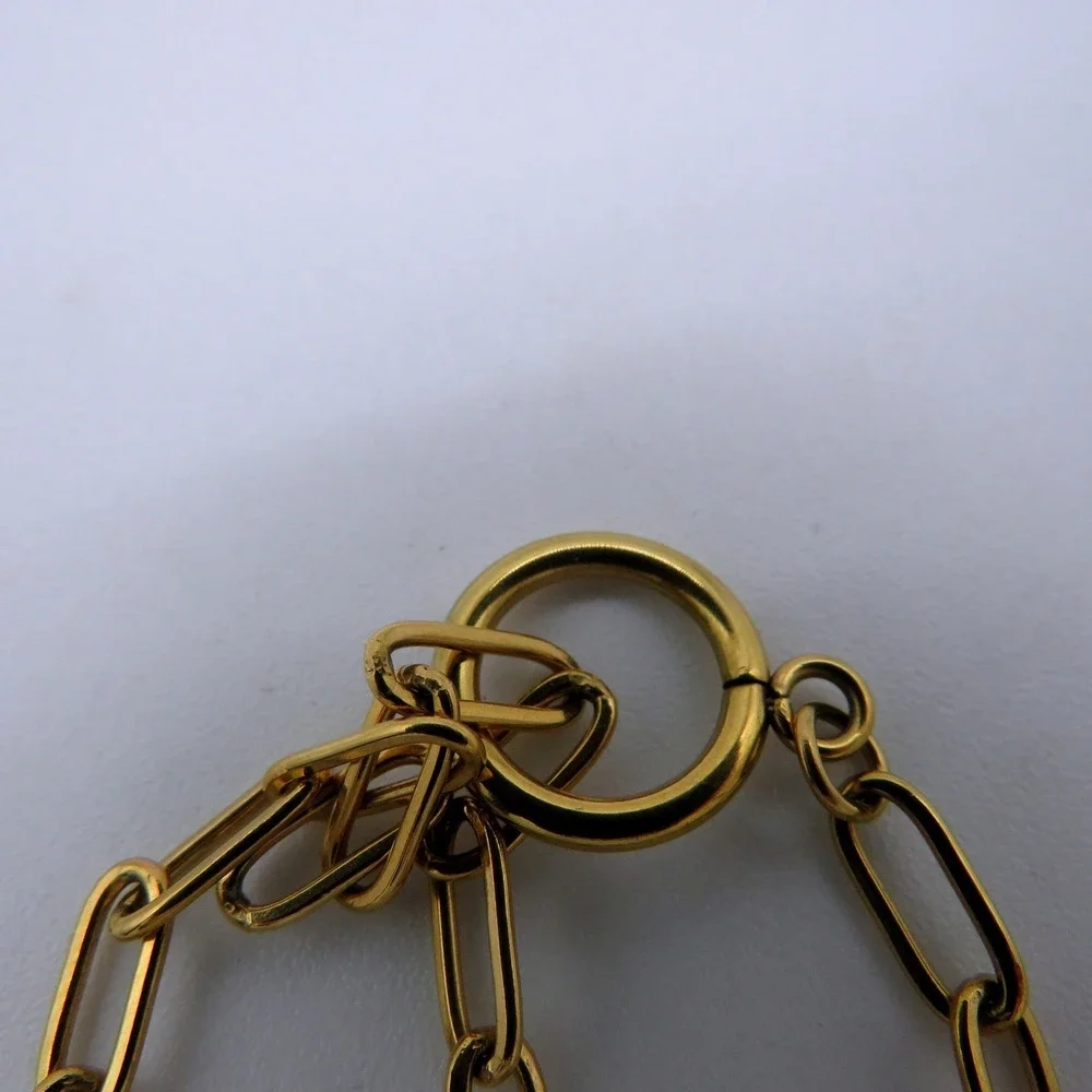 Gold Tone‎ Paperclip Link Chain 128